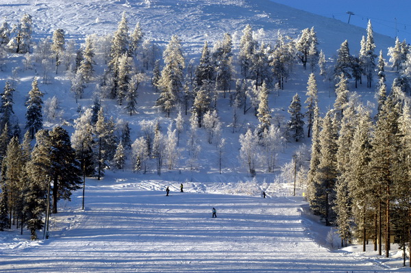 Panorama de la piste de ski